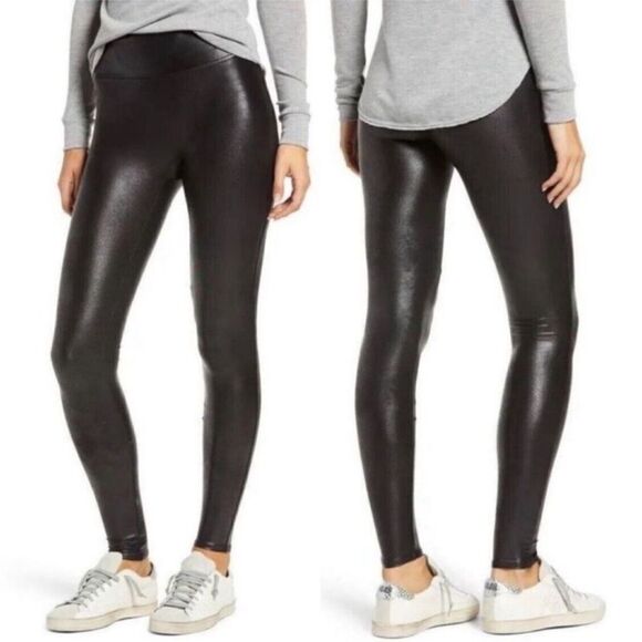 NWOT SPANX Faux Leather High Waisted Leggings in Black Size Medium Style 2437 - Picture 9 of 14